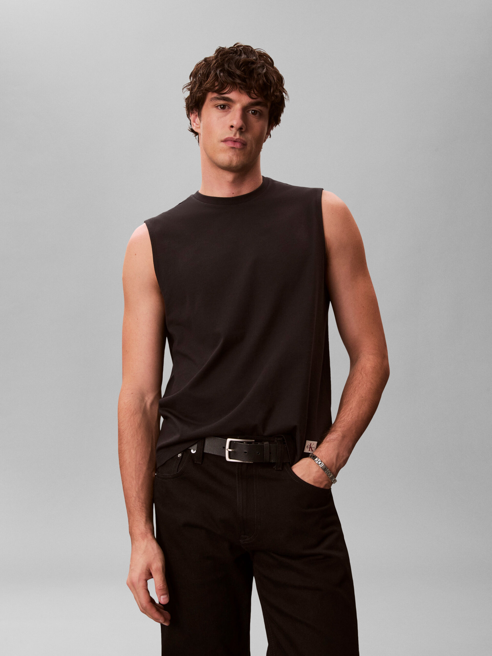 CALVIN KLEIN JEANS CANOTTA IN COTONE MUSCLE