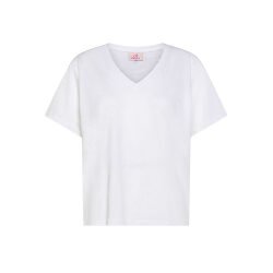 DEHA T-SHIRT FLAMMÈ SCOLLO AMPIO BIANCO