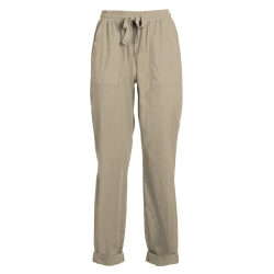 DEHA PANTALONI DRITTI IN POPLINE ELASTICIZZATO