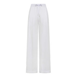 DEHA PANTALONI LARGHI IN VISCOSA EFFETTO STROPICCIATO