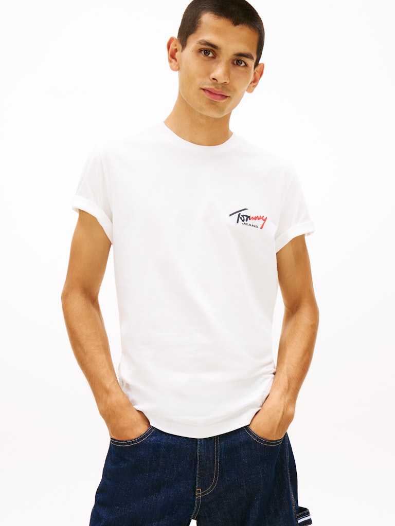 Alternative view of TOMMY JEANS T-SHIRT SLIM FIT IN JERSEY CON LOGO
