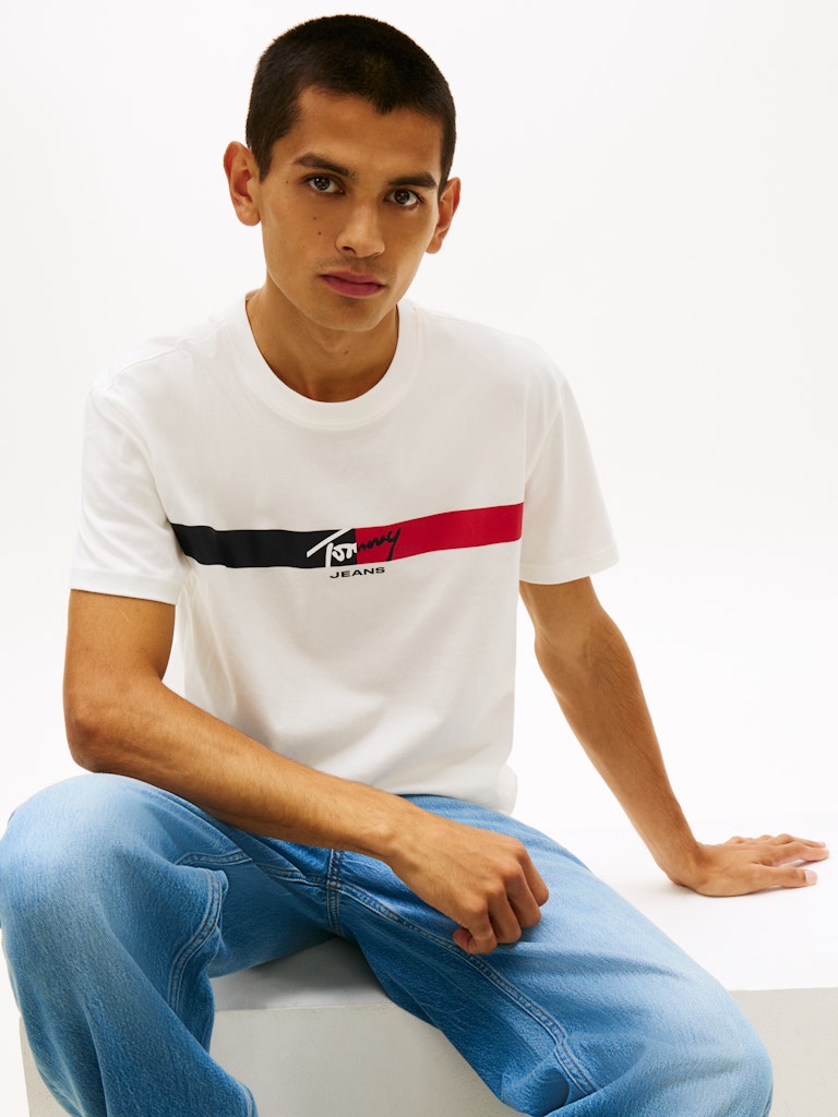 TOMMY JEANS T-SHIRT IN JERSEY CON LOGO FIRMA