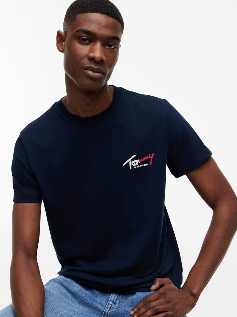 TOMMY JEANS T-SHIRT SLIM FIT IN JERSEY CON LOGO