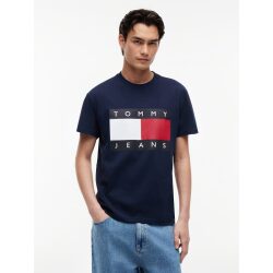 TOMMY JEANS T-SHIRT IN JERSTEY CON BANDIERA