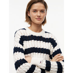 TOMMY JEANS PULLOVER LARGO IN MAGLIA INTRECCIATA