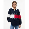 TOMMY JEANS POLO RUGBY TOMMY FLAG OVERSIZE IN JERSEY