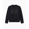 EA7 FELPA OVER IN COTONE CON LOGO A RILIEVO