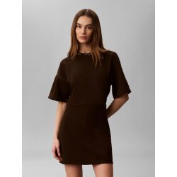 CALVIN KLEIN JEANS ABITO T-SHIRT DRAPPEGGIATO IN JERSEY MILANO