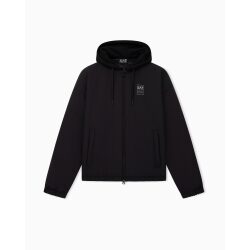 EA7 BLOUSON GIACCA BLACK EDITION CON CAPPUCCIO E VESTIBILITA' OVER