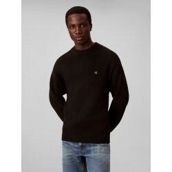 CALVIN KLEIN JEANS MAGLIONE A COSTINE IN COTONE