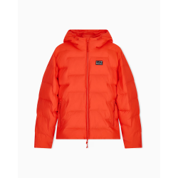 EA7 BOMBER TRAPUNTATO CON CAPPUCCIO E MAXI LOGO POSTERIORE